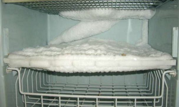 Ice in freezer